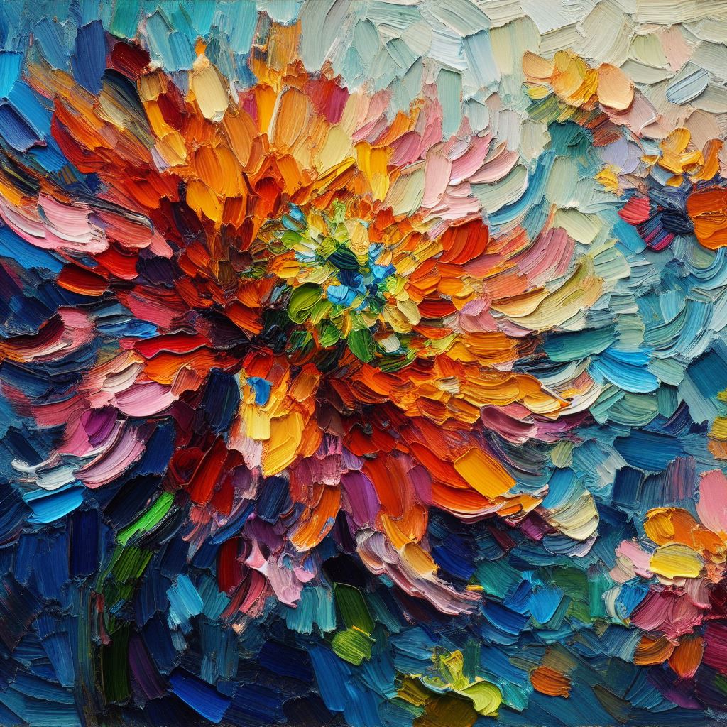 Large floral canvas wall art above a sofa in a living room