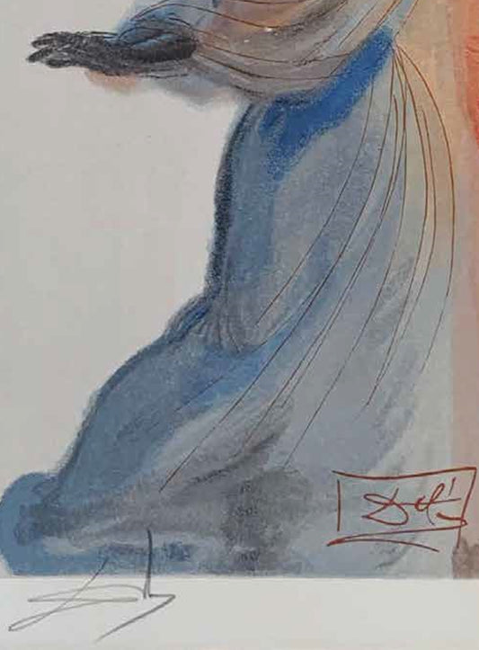 Beatrice Comforts the Poet – Salvador Dalí Divine Comedy (Limited Edition 55/100, Signed)