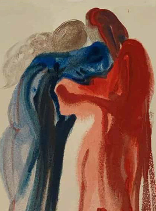 Meeting of Dante and Beatrice - Salvador Dali Divine Comedy (Limited Edition 55/100, Signed)