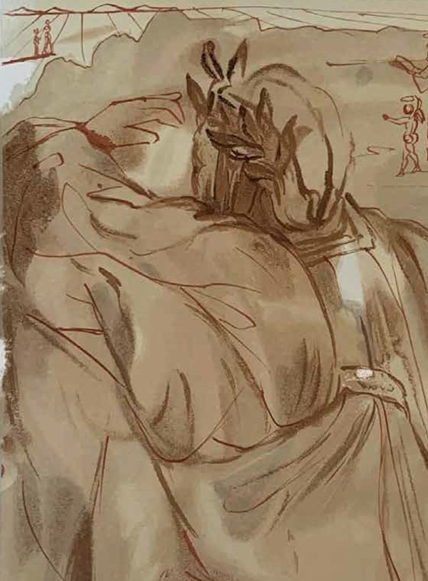 Dante’s Repentance - Salvador Dali Divine Comedy (Limited Edition 55/100, Signed)