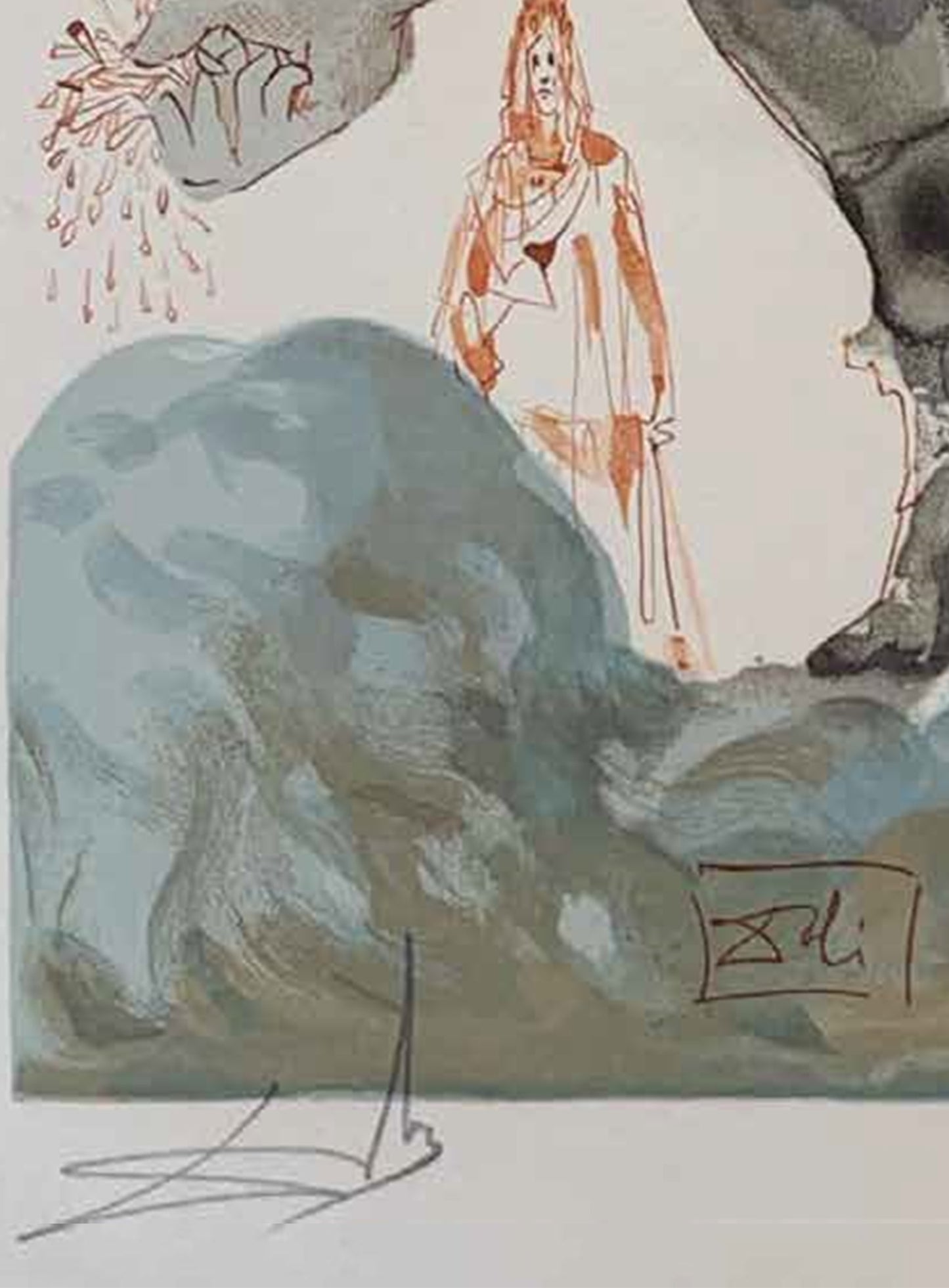 The Prophecy of Vanni Fucci – Salvador Dalí Divine Comedy (Limited Edition 55/100, Signed)