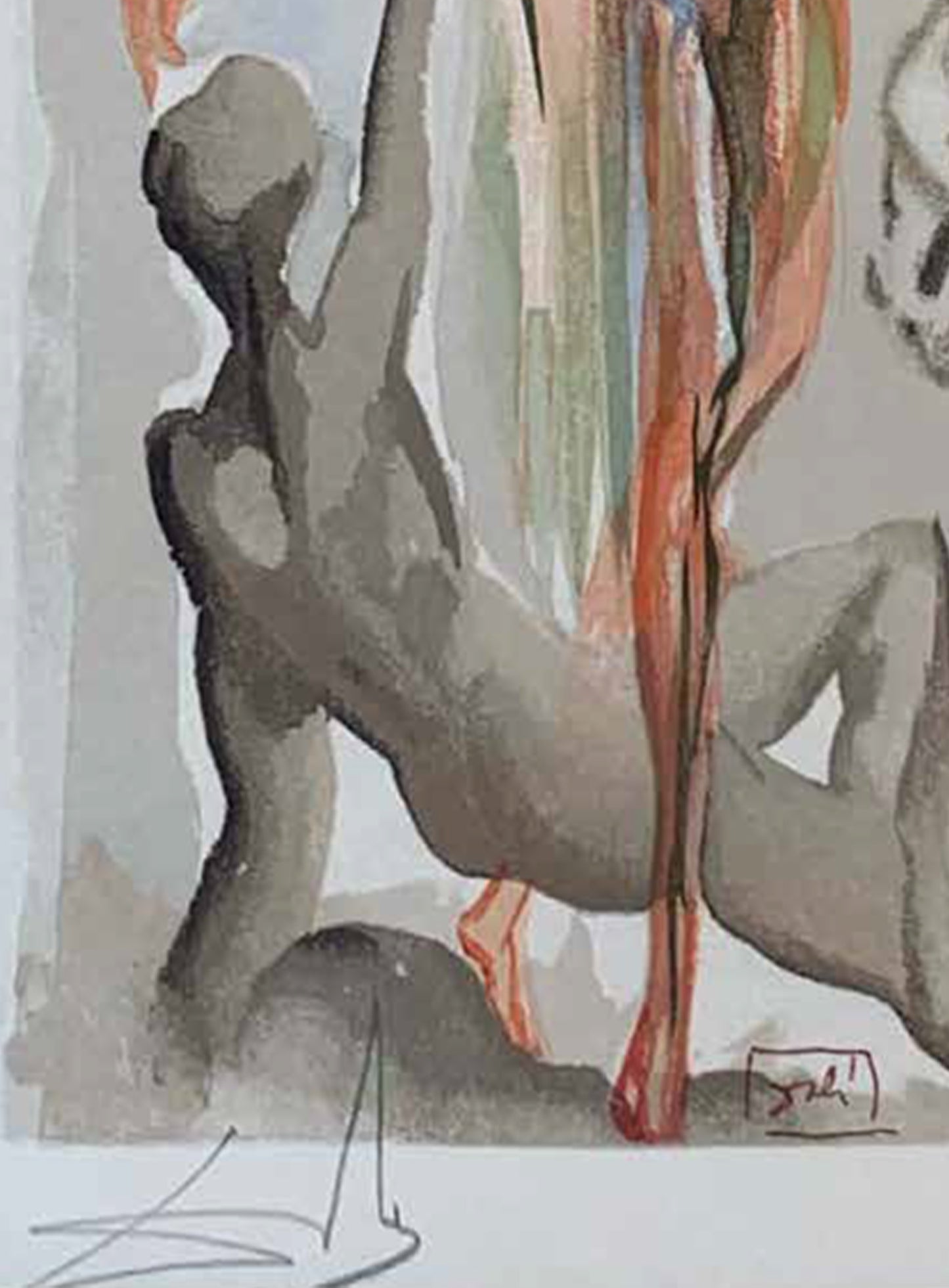 Towards the Tree of Law - Salvador Dali Divine Comedy (Limited Edition 55/100, Signed)