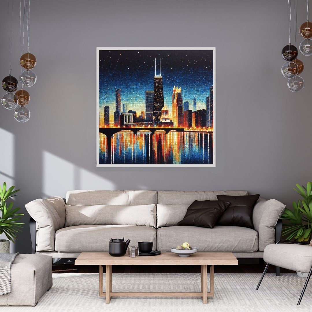 “Bliss by the Bay” by ArtixHub – serene coastal canvas wall art featuring soft blue water, pink skies, and tranquil reflections, ideal for bedrooms, reading nooks, or wellness spaces. A peaceful shoreline scene that pairs beautifully with coastal, minimalist, or modern natural interiors. Perfect for UAE homes seeking relaxation and scenic calm.