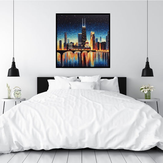 “Bliss by the Bay” by ArtixHub – serene coastal canvas wall art featuring soft blue water, pink skies, and tranquil reflections, ideal for bedrooms, reading nooks, or wellness spaces. A peaceful shoreline scene that pairs beautifully with coastal, minimalist, or modern natural interiors. Perfect for UAE homes seeking relaxation and scenic calm.