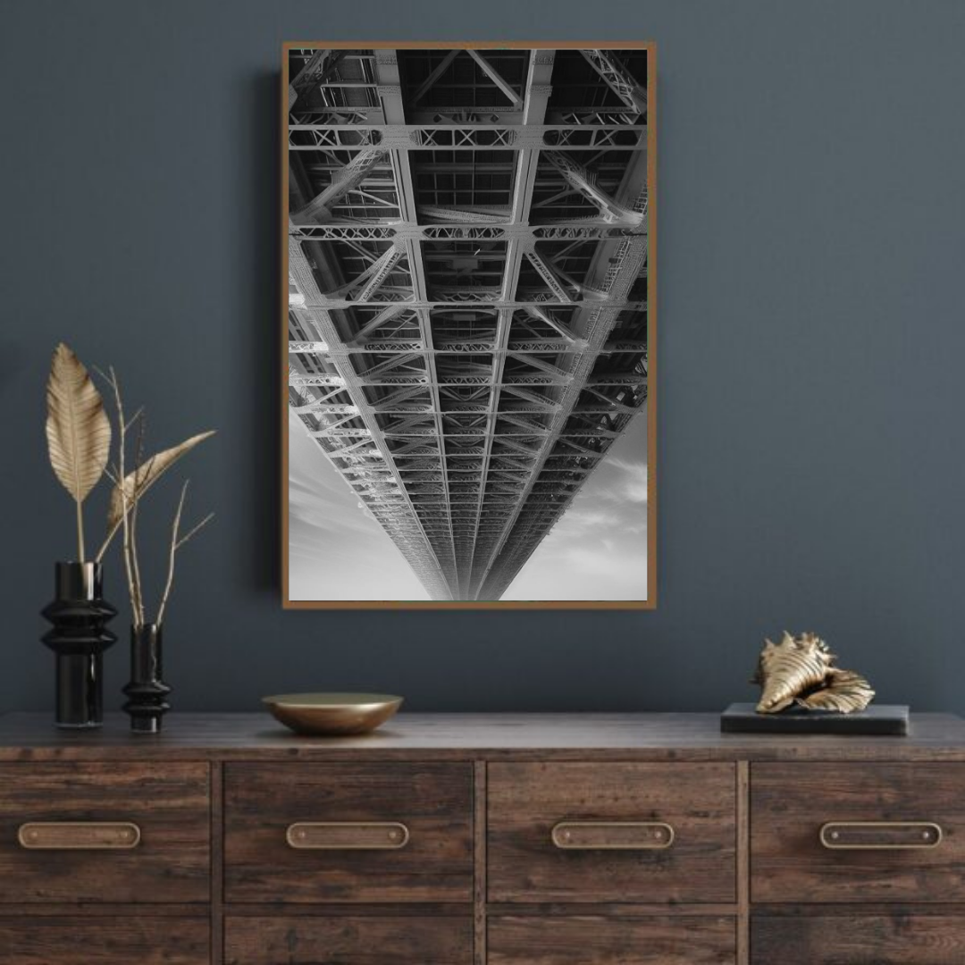 “Close-Knit Connections” by ArtixHub – abstract minimalist canvas wall art in warm taupe, beige, and navy tones, ideal for entryways, offices, or modern living rooms. With interlocking forms and subtle color harmony, this piece evokes connection and calm. Perfect for UAE homes embracing refined, modern, and understated interior design.
