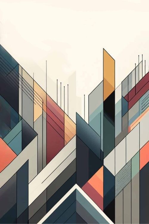 “Geometric Gradient” by ArtixHub – abstract canvas wall art with gradient-based geometric blocks in soft gray, blush, and black tones, ideal for offices, hallways, or modern living rooms. A clean, structured composition that adds balance and quiet sophistication to UAE interiors with minimalist or graphic sensibilities.