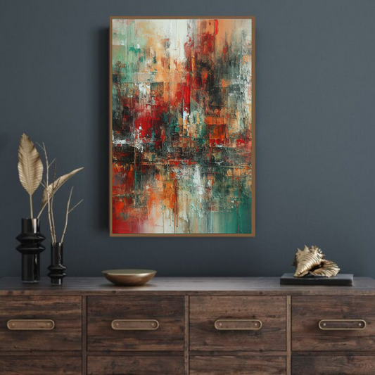 “Infinite Shades” by ArtixHub, abstract canvas wall art with layered forms in gradient gray