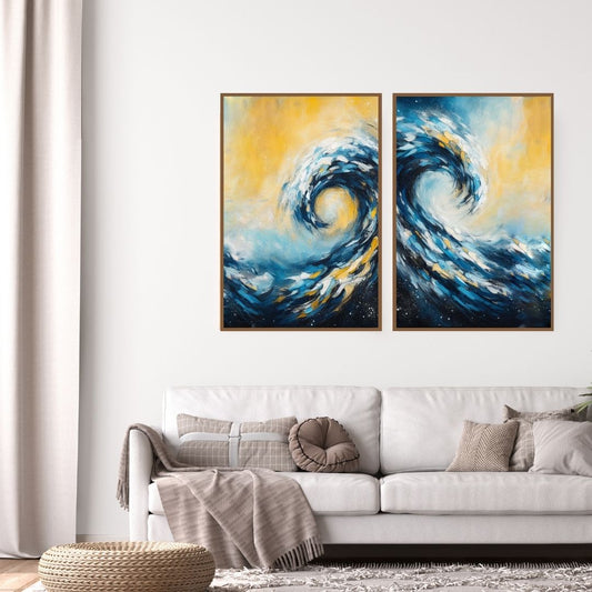 “Luminous Shores II” by ArtixHub – abstract canvas wall art in calming tones of sand, soft white, and gentle gray-blue, ideal for bedrooms, wellness areas, or dining spaces. This artwork channels coastal serenity with a refined modern edge, making it a perfect choice for UAE homes embracing warmth, calm, and elegance.