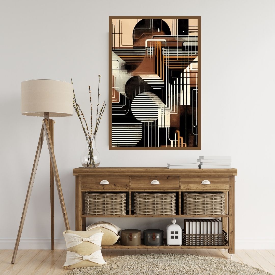 “Neutral Elegance” by ArtixHub – minimalist abstract canvas wall art in soft taupe, ivory, and beige tones with delicate linear movement and calm balance, ideal for bedrooms, entryways, or lounge areas. This refined piece brings effortless sophistication and harmony to UAE homes with neutral modern interiors.