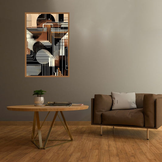 “Neutral Elegance” by ArtixHub – minimalist abstract canvas wall art in soft taupe, ivory, and beige tones with delicate linear movement and calm balance, ideal for bedrooms, entryways, or lounge areas. This refined piece brings effortless sophistication and harmony to UAE homes with neutral modern interiors.