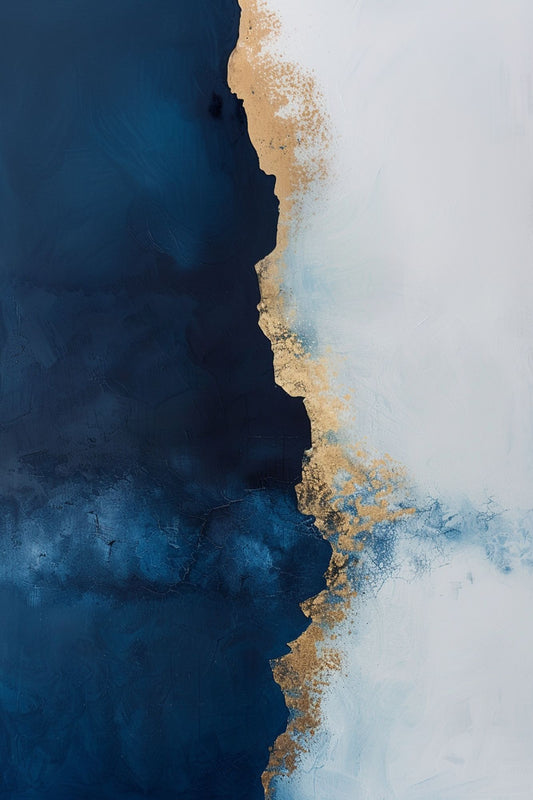 “Ocean Azure” by ArtixHub – minimalist canvas wall art featuring a serene horizontal line dividing ocean and sky in soft blue, white, and gray tones, ideal for bedrooms, wellness areas, or living rooms. This tranquil piece adds airy calm and coastal elegance to UAE homes with a refined, nature-inspired interior style.