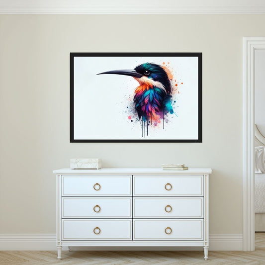 “Quiet Majesty” by ArtixHub, abstract canvas wall art featuring minimalist mountain forms