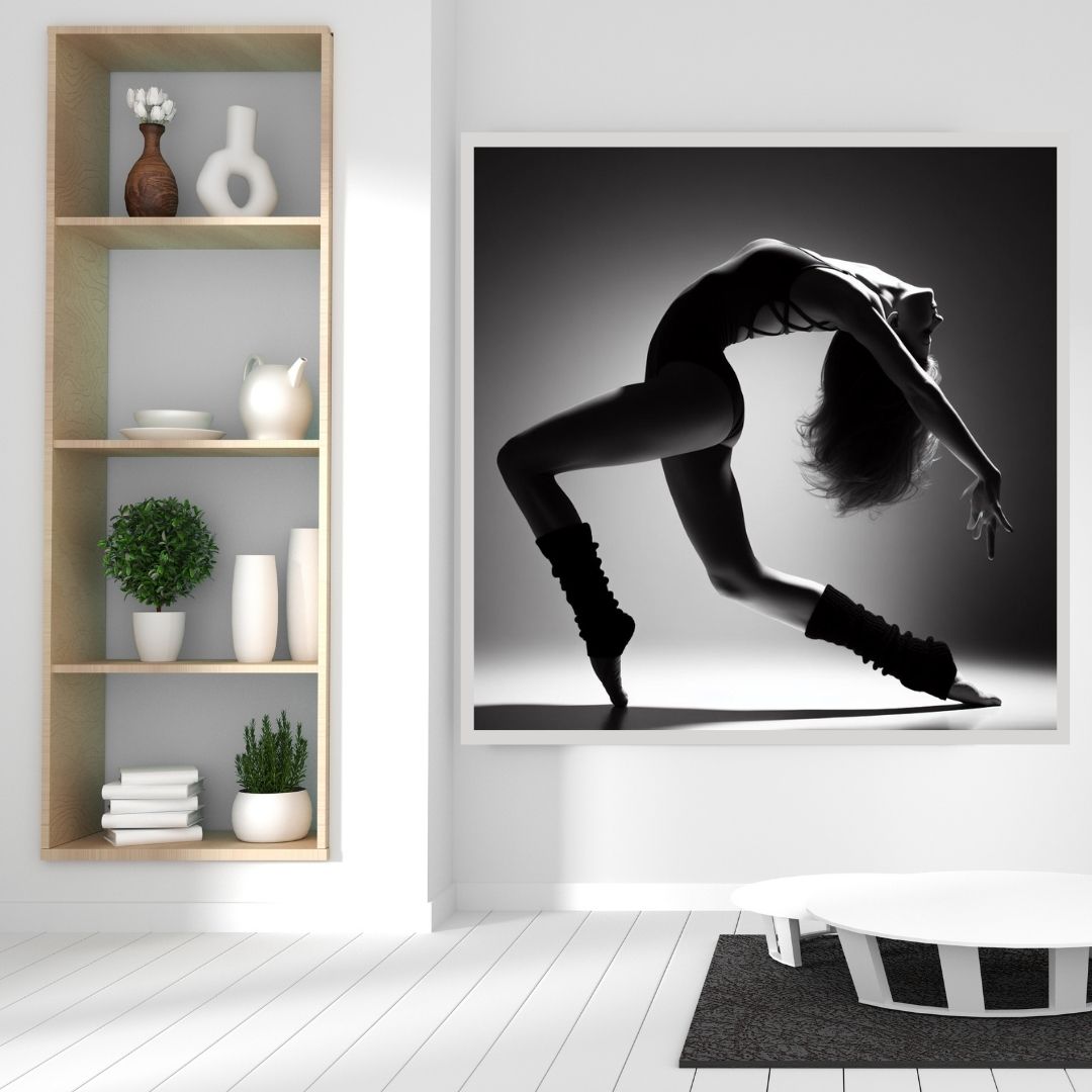 “Soulful Curl” by ArtixHub – figurative canvas wall art showcasing a stylized female profile in minimalist curves, rendered in warm terracotta and soft peach tones. Ideal for dressing rooms, bedrooms, or reading nooks, this elegant and introspective piece adds graceful femininity and quiet emotion to UAE homes with refined artistic taste.