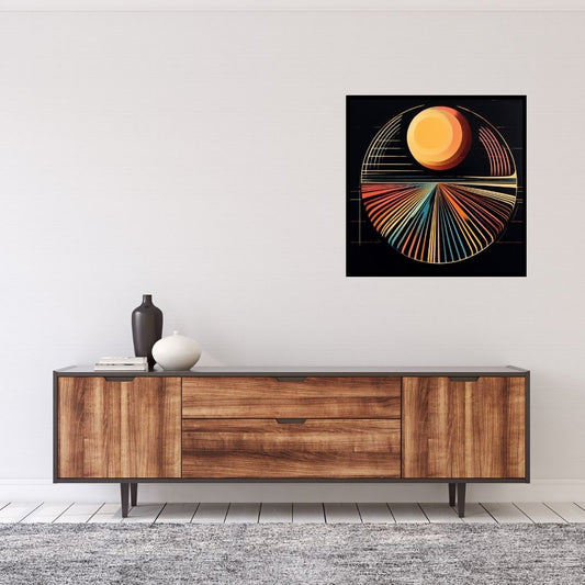 “Spectral Dawn” by ArtixHub, abstract canvas wall art evoking an ethereal sunrise