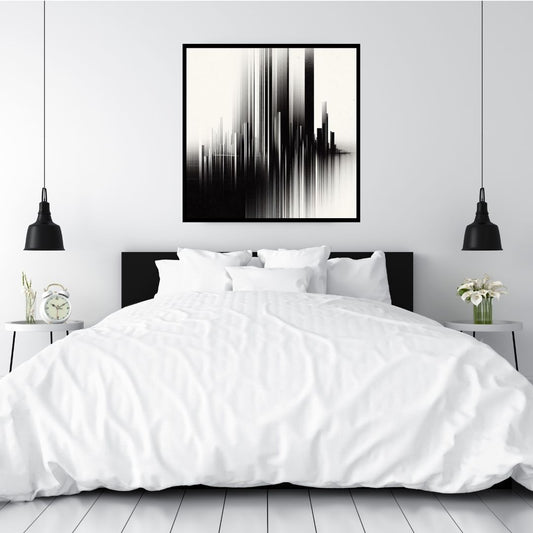 “The Alchemy of Shades” by ArtixHub, abstract canvas wall art blending copper and charcoal