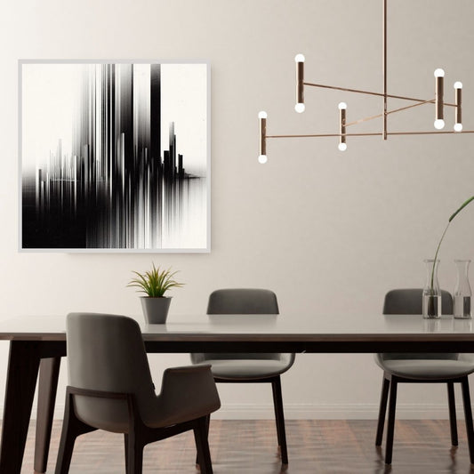 “The Alchemy of Shades” by ArtixHub – abstract canvas wall art blending copper, charcoal, and ivory tones into layered forms with a textured, mineral-like effect. Ideal for living rooms, offices, or reading corners, this piece adds a sense of grounded sophistication and elemental beauty to UAE interiors with a bold, earthy aesthetic.