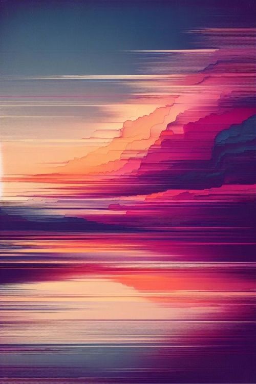 “Twilight Reverie” by ArtixHub – abstract canvas wall art featuring ethereal pink and blue tones mirrored across a calm reflective surface, blending dreamy skies and delicate symmetry. Ideal for wellness rooms, reading nooks, or lounge areas, this tranquil piece evokes a meditative twilight moment, perfect for UAE homes with a serene, thoughtful aesthetic.