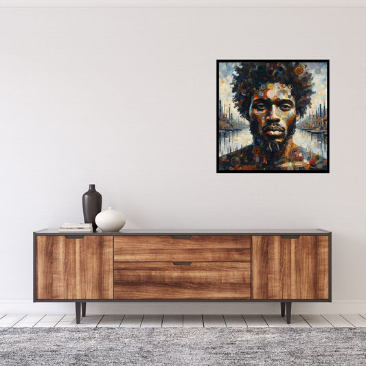 “Waves of Expression” by ArtixHub – abstract canvas wall art featuring layered black, white, and beige brushstrokes that mimic the undulating rhythm of waves and emotion. Ideal for studios, modern living rooms, or hallways, this fluid piece brings raw motion and bold contrast to UAE interiors with contemporary taste.