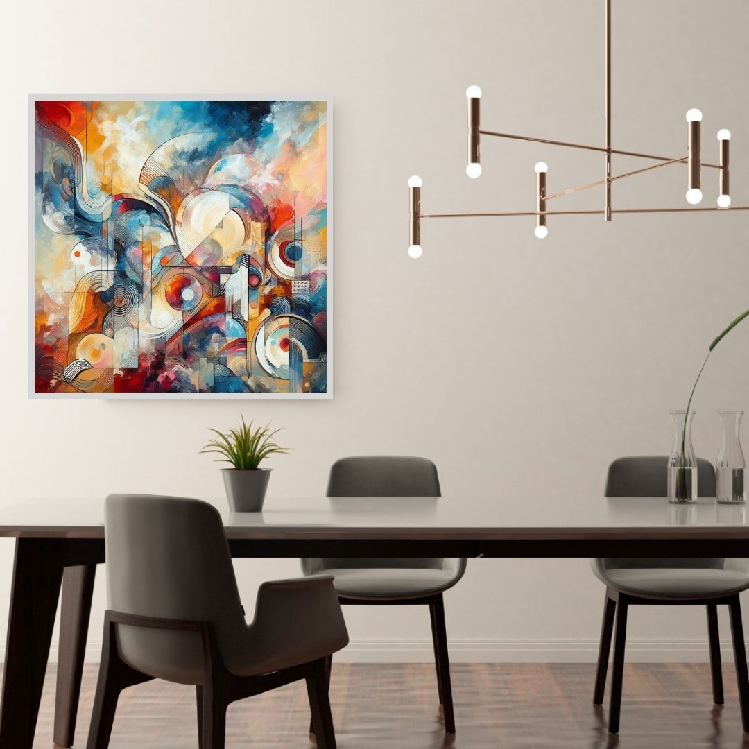 “Whirlwind of Whispers” by ArtixHub – abstract canvas wall art featuring swirling brushwork in smoky blacks, silvery whites, and soft grays, evoking the energy of a quiet internal storm. Ideal for offices, bedrooms, or reading nooks, this sophisticated piece adds movement and mood to UAE homes with refined minimalism.
