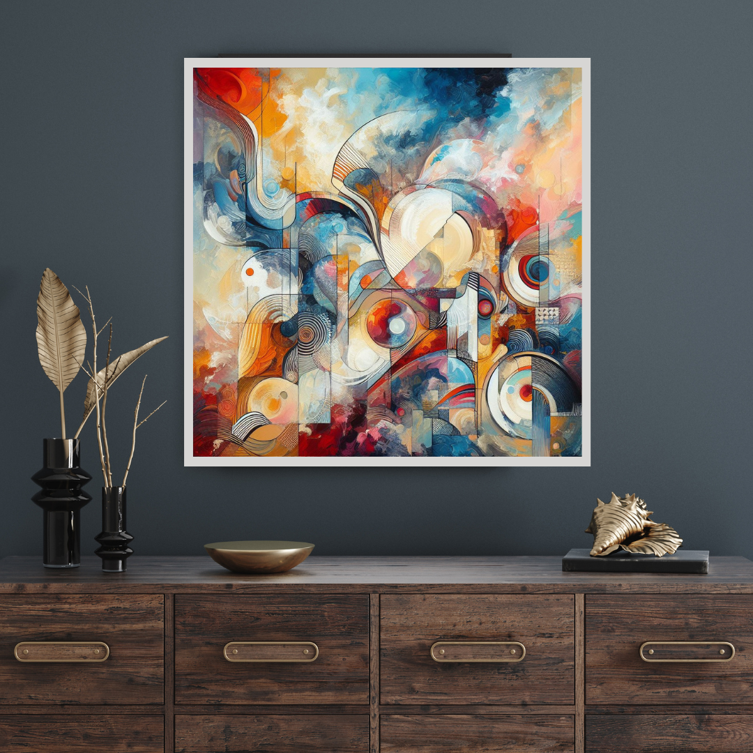 “Whirlwind of Whispers” by ArtixHub – abstract canvas wall art featuring swirling brushwork in smoky blacks, silvery whites, and soft grays, evoking the energy of a quiet internal storm. Ideal for offices, bedrooms, or reading nooks, this sophisticated piece adds movement and mood to UAE homes with refined minimalism.