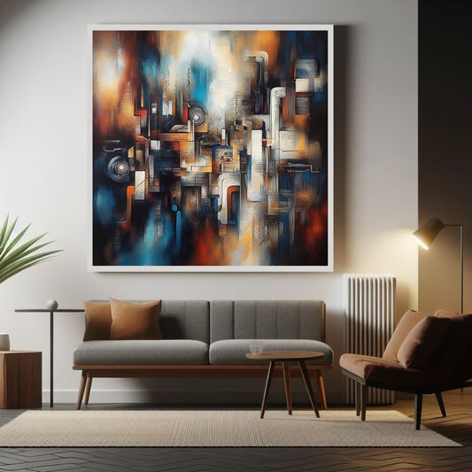 "Voltaic Array", abstract canvas wall art