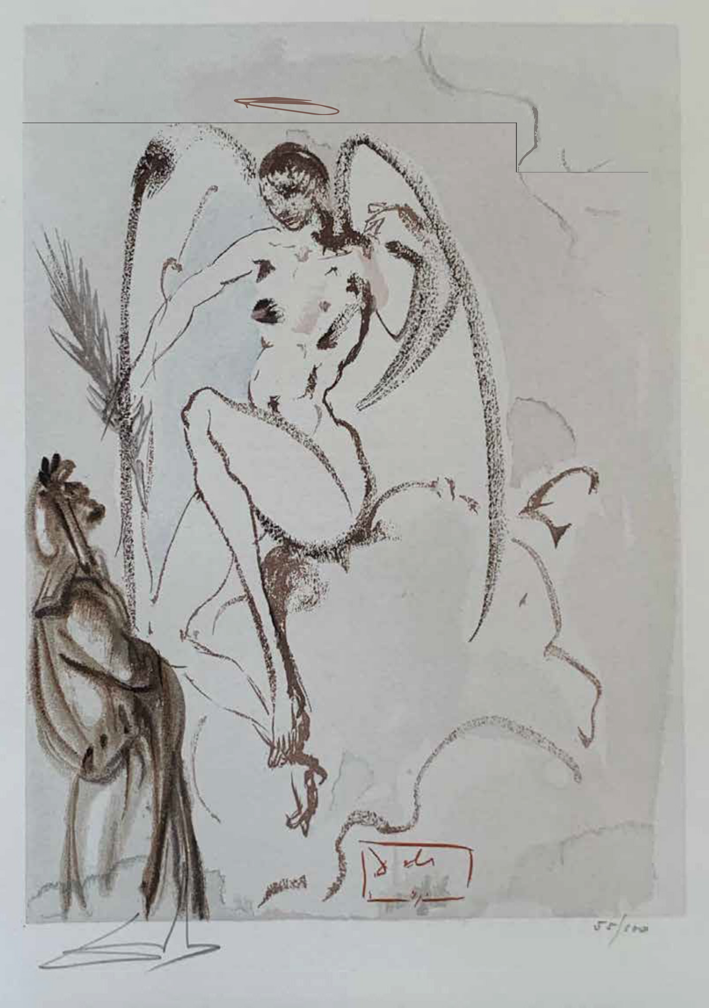 The Archangel Gabriel – Salvador Dalí Divine Comedy (Limited Edition 55/100, Signed)