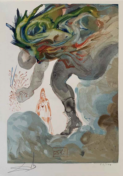 The Prophecy of Vanni Fucci – Salvador Dalí Divine Comedy (Limited Edition 55/100, Signed)
