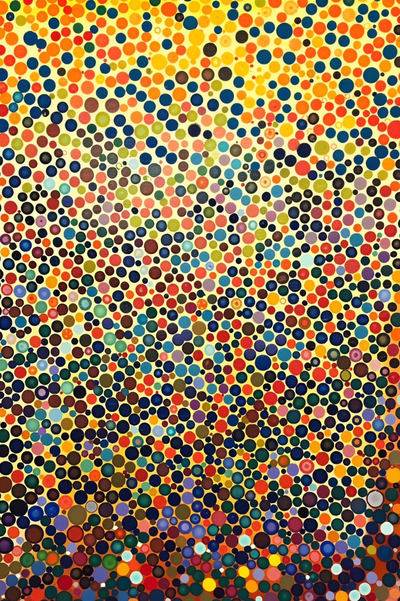 “Dot Matrix Sunrise” by ArtixHub – abstract canvas wall art featuring a radiant dot gradient in warm pink, peach, and golden hues, ideal for offices, studios, or modern living rooms. This soft digital-inspired composition brings warmth and modern edge to UAE homes that embrace minimalism with a touch of energy.