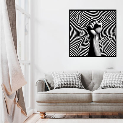 “Dynamic Grasp” by ArtixHub – expressive figurative canvas wall art featuring a hand extended in motion, layered with abstract textures in beige, rust, and teal tones, ideal for offices, studios, or reading nooks. This emotive piece conveys energy and connection, perfect for UAE homes that value bold design with human nuance.