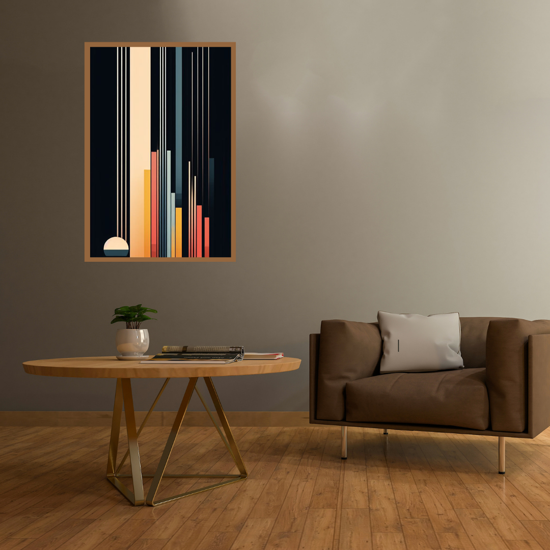 “Linear Landscapes” by ArtixHub – abstract canvas wall art featuring horizontal bands in earthy tones of beige, olive, and taupe, layered with subtle texture and structure, ideal for entryways, offices, or minimalist living rooms. A harmonious fusion of geometric form and natural calm, perfect for UAE homes with serene, modern interiors.