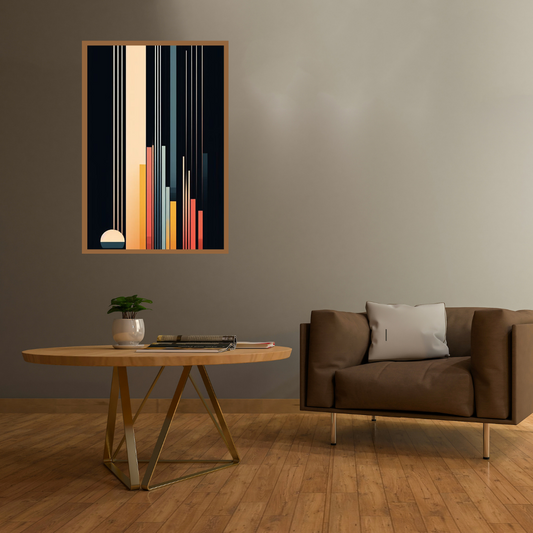 “Linear Landscapes” by ArtixHub – abstract canvas wall art featuring horizontal bands in earthy tones of beige, olive, and taupe, layered with subtle texture and structure, ideal for entryways, offices, or minimalist living rooms. A harmonious fusion of geometric form and natural calm, perfect for UAE homes with serene, modern interiors.