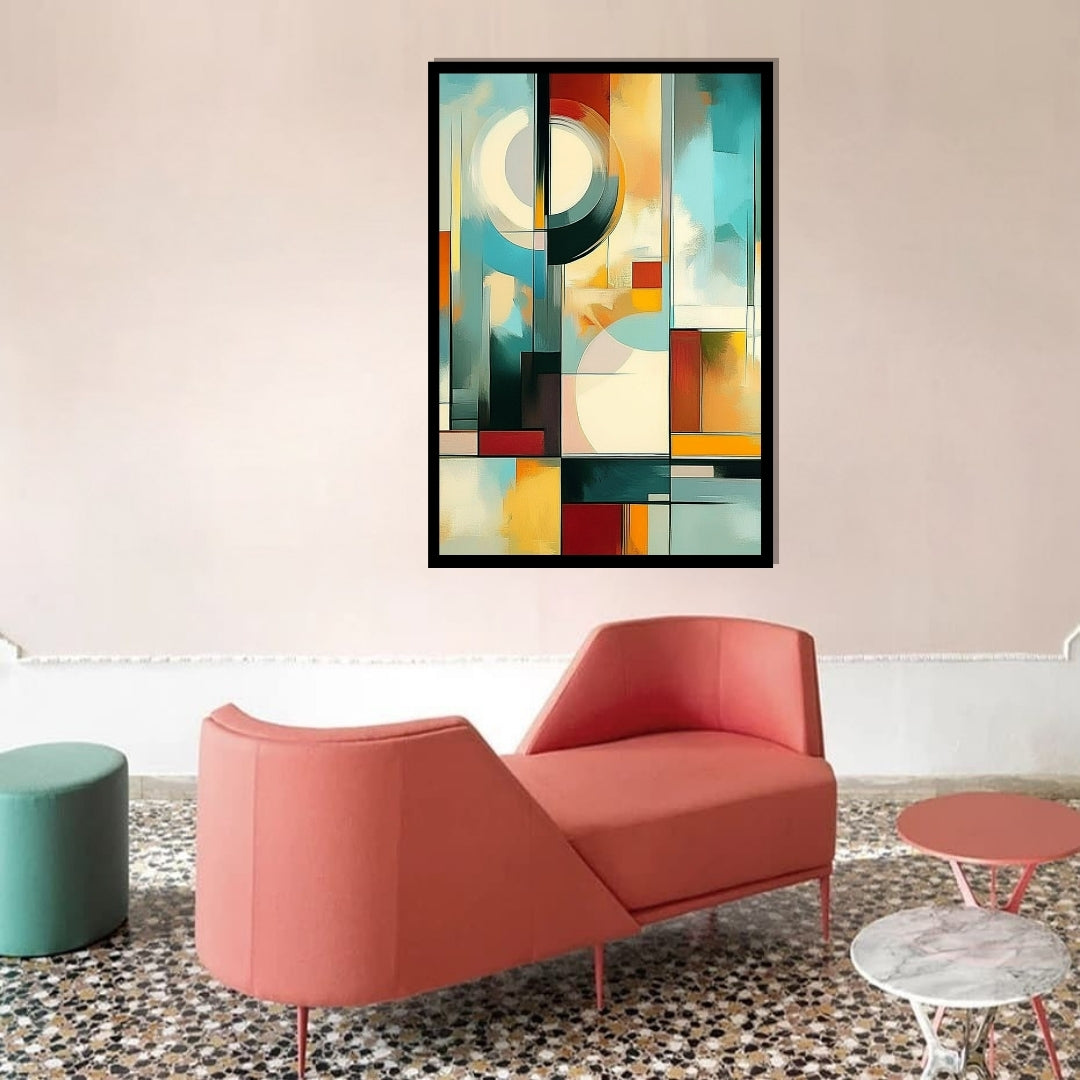Fractured Zenith by ArtixHub – Abstract Pop Art Cityscape